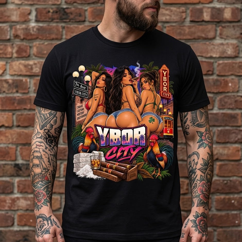 Ybor City Hot Chicks GTA Style T-Shirt